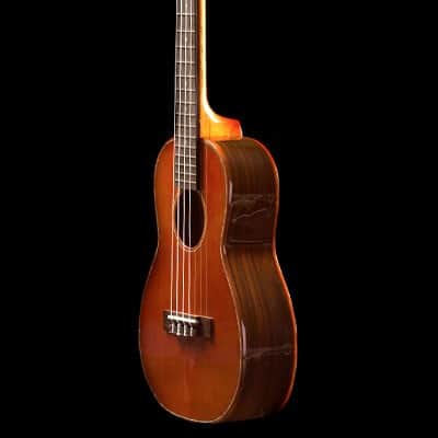 Ohana TK-50G All Solid Cedar & Rosewood Gloss Finish Tenor Ukulele + Bag - Blem image 3