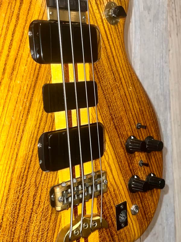 1979 Alembic Series 1, 4 String Bass, Stunning Natural Zebra | Reverb