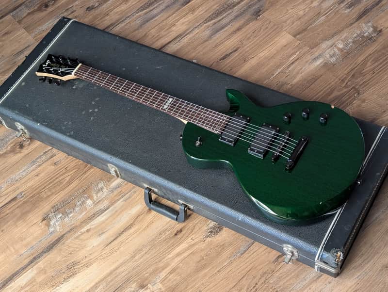 ESP The Eclipse Electric Guitar Japan Vintage Late 80s Early 90s Trans Emerald Green W/OHSC image 1