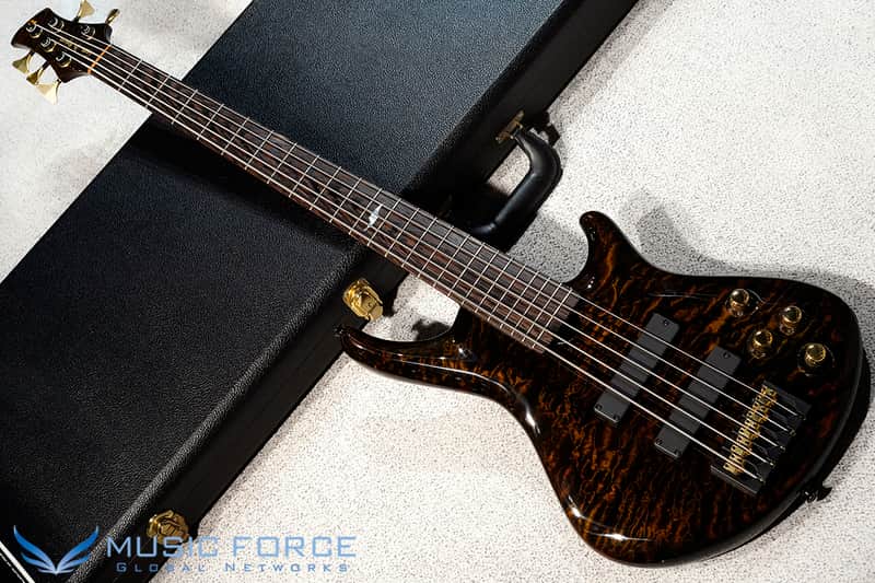 Roscoe SKB Signature V Exhibition Grade Quilt Maple Top-Black Gold image 1