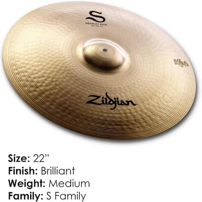 Zildjian 22" S Series Medium Ride Cymbal 2016 - Present - Brilliant image 2