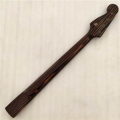 5 String Zebra Wood Bass Guitar Neck,20-Fret image 4