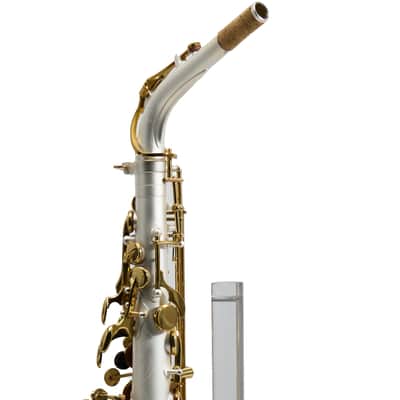 Antigua Winds Model AS4248SQ 'Powerbell' Alto Saxophone - Satin Silver/Gold Keys image 14