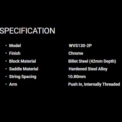 Wilkinson WVS130/2P Bridge Tremolo Locking Saddles - Chrome image 6
