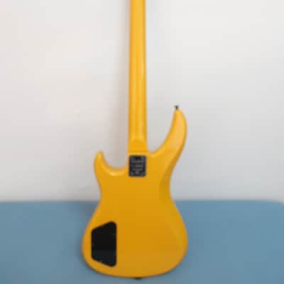 Vintage 1980s Vester Stage Series 4 String Active Bass Guitar 1987 Young Chang Plant Funk Metal Machine Yellow Very Well Made Lightweight 7 Pounds Full Scale 3 Octave image 10