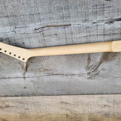 24 fret sharkfin inlays maple floyd rose nut shred guitar Binding Neck replacement DIY Guitar neck. image 14