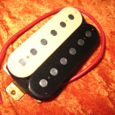 No Name Guitar Pickup 1990's Black and Cream Humbucker Neck image 4