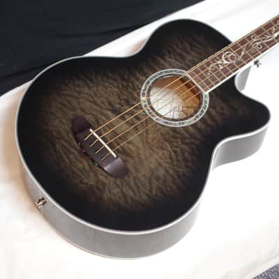 MICHAEL KELLY Dragonfly 4-string acoustic BASS guitar NEW w/ Case - Smokeburst - B-stock image 3