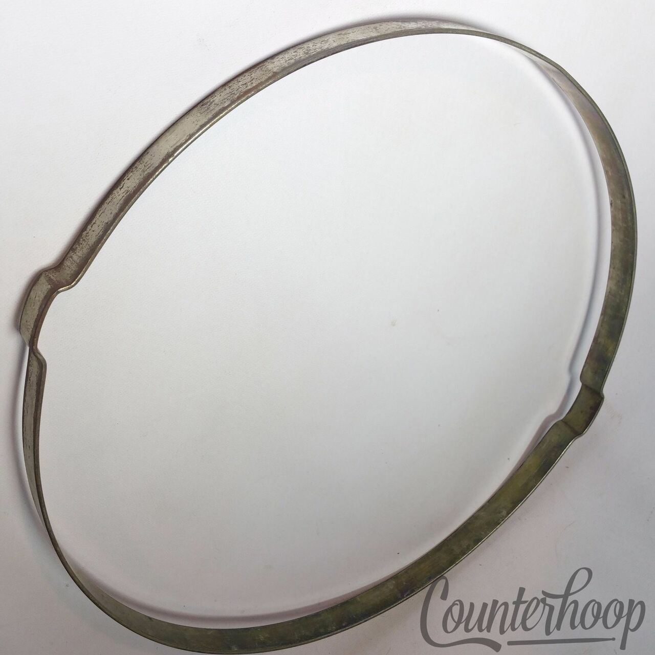 Leedy 13 7/8" Snare-Side Resonant Drum Rim/Hoop Nickel Vintage 10s Stick-Chopper — main photograph
