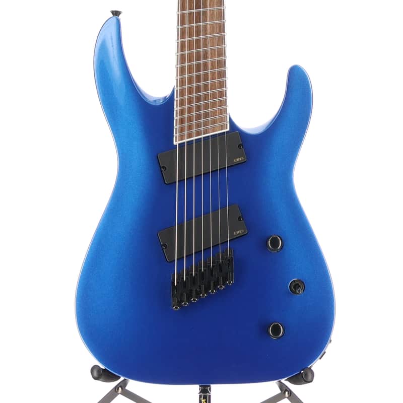 Jackson X Series Soloist Arch Top SLAT7 MS, Laurel Fingerboard, Metallic Blue, Pro Setup (A12) (43171) image 1
