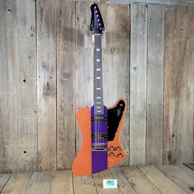 Kauer Banshee Custom Firebird Baritone - Tangelo Orange and Deep Purple Flake image 2