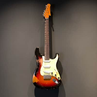 Made to Order - FRANCHIN Mercury guitar Relic Aged 100% Nitro Lacquer (Sunburst/ Black/ White/ Blue/ Green/ Yellow/ Red/ Pink/ Burgundy/ Purple/ Gold/ Silver, etc.) Stratocaster-Strat-S-Style Made in Italy image 9