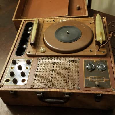 Meissner Rare Vintage lo-fi 78 33 RPM record cutting recording lathe PA System tube 9-1065 1940s - Tweed image 1