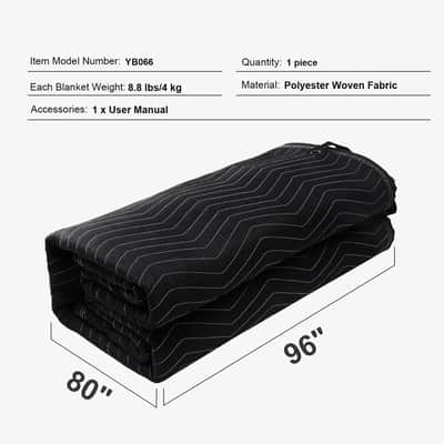 96" x 80" Heavy-Duty Soundproofing Blanket, Acoustic Noise Reduction Curtain with Metal Grommets, Black Studio & Recording Room Cover image 7