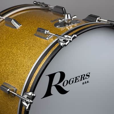Immagine Rogers 20/13/16" 1960's Cleveland-Era Drum Set - Gold Sparkle - 9