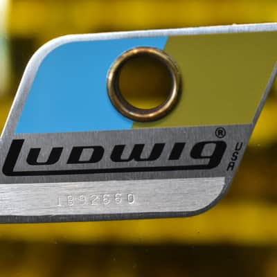 Vintage Ludwig Yellow Vistalite, Super Clean "Bonham" sizes: 14, 16, 18, 26 image 18