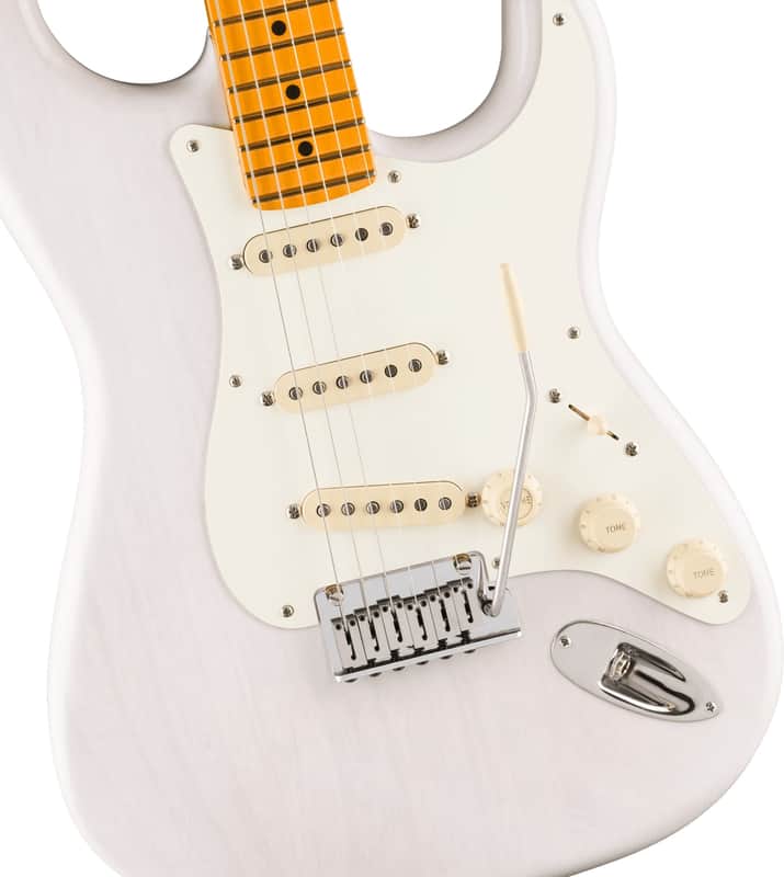 Fender American Ultra Luxe '50s Stratocaster, Maple Fingerboard, White Blonde image 1
