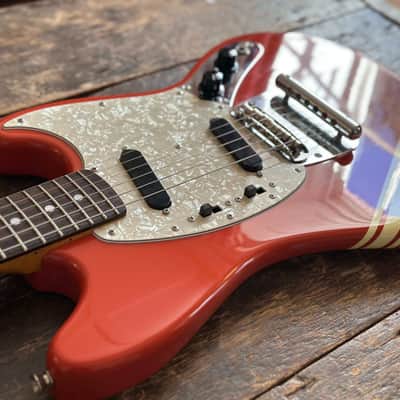 Fender Mustang 1973 RI Competiton Edition Fiesta Red w/ Matching Headstock MIJ 2012 Japan image 14