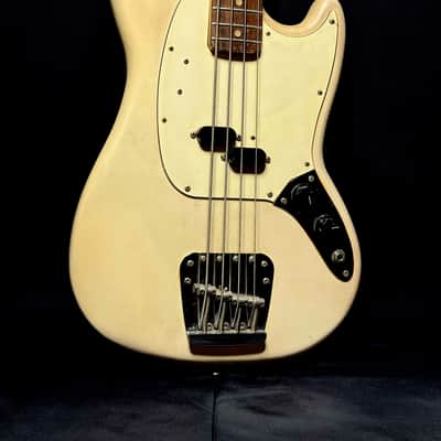 Fender BASSO MUSTANG 1975 - BIANCO LATTE image 1
