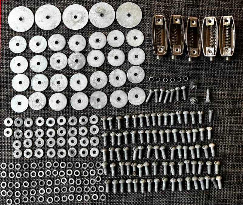 Rogers Holiday Drum Mounting Parts and 5 uncracked B&B lugs image 1
