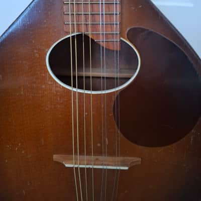 1940s Regal Sunburst Finish Flatback Mandolin image 7