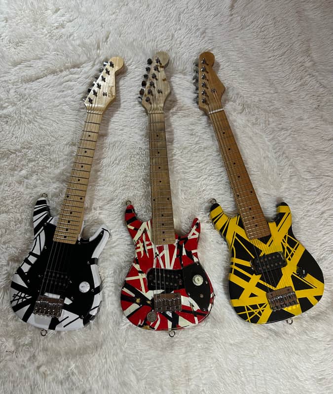 Eddie Van Halen Mini 30" Playable Guitar Set - Custom Built One Of A Kind Set - Great For Playing/Travel/Display image 1