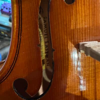 Samuel Eastman VL 100 1/4 Violin Crack Repaired By Brann Guitar Works image 4