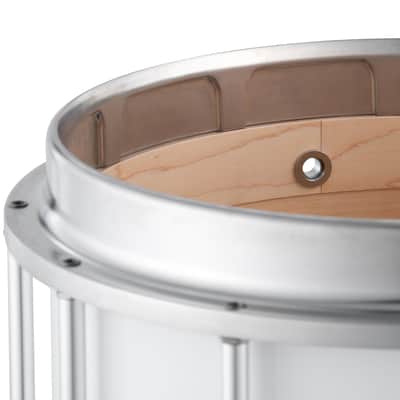 Pearl Marching Snare Drum, Pure White (FBX1412/A33) image 3