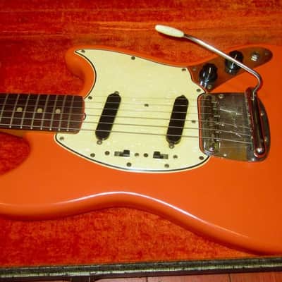 1965 Fender Mustang Salmon Pink w/ Original Hardshell Case image 5