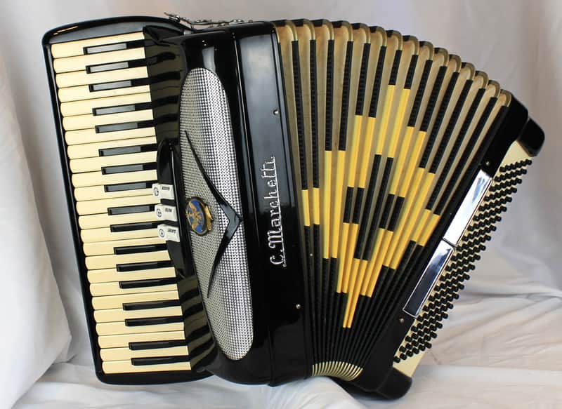 7733 - Black C. Marchetti Piano Accordion LM 41 120 image 1