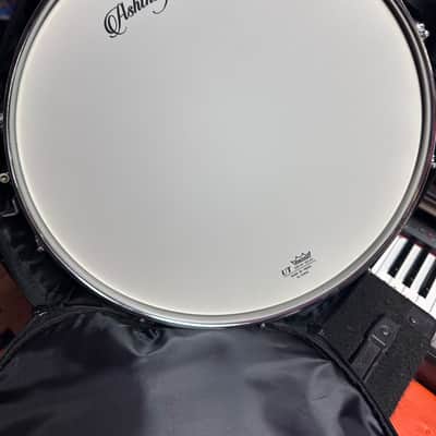 Ashthorpe 1 Ashthorpe Snare Drum Set with Remo Head (Black) - Student Beginner Kit with Stand, Padded Gig Bag, Practice Pad, Neck Strap, and Sticks image 3