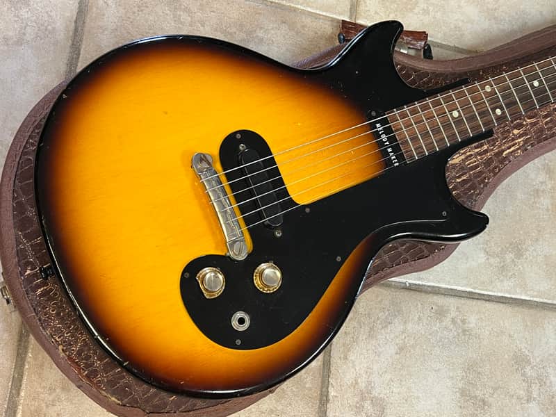 1964 Gibson Melody Maker 3/4 Scale Electric Guitar Sunburst w case image 1