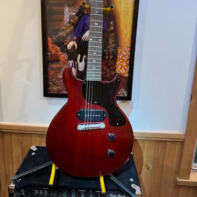 Gibson 1958 Custom Shop Les Paul Junior Double Cut in Cherry Red Nitro, P~90 Dog-Ear, New Dealer Trade, VOS, COA, Faux Alligator HSC and Fab SetUp! image 3