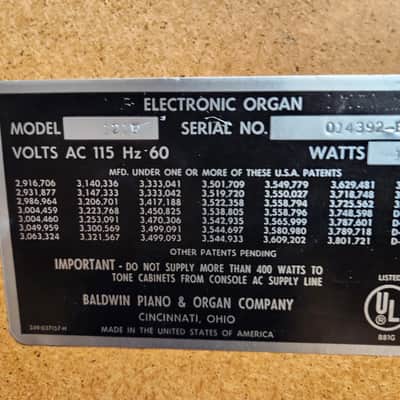 Baldwin Fun Machine Polyphonic Synthesizer/Organ 1970's W/Original Stool image 12