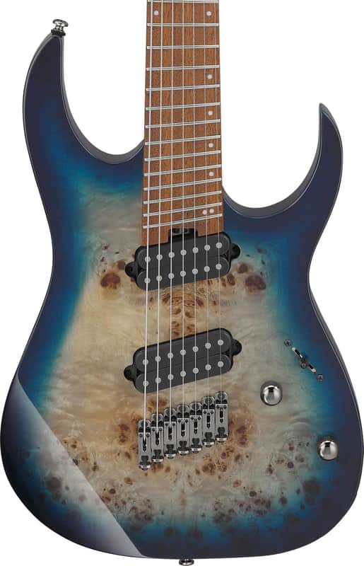 Ibanez RGMS7PB Multi-Scale 7-String Electric Guitar, Jatoba Fingerboard, Cosmic Blue Starburst image 1