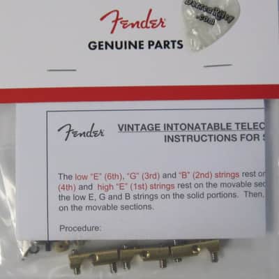 Fender Movable Intonating Brass Telecaster Saddles USA  0992099000 image 2