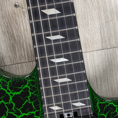 Mint Legator N6FR Ninja Guitar, Ebony Fretboard, Floyd Rose Tremolo, Green Crackle image 6