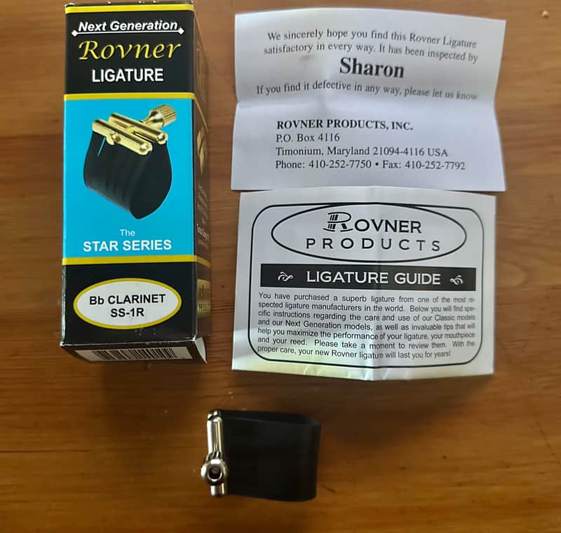 Rovner Bb Clarinet SS-1R Ligature 2010's - Black image 1