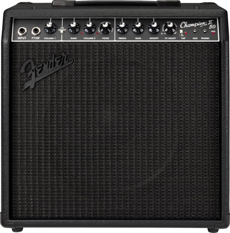 Fender Champion II 50-Watt Blackout 1x12 Combo Electric Guitar Amplifier image 1