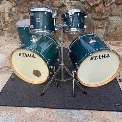 Tama Superstar Classic Maple Blue / Aqua 5pc Double Bass Drum Set kit !! image 9