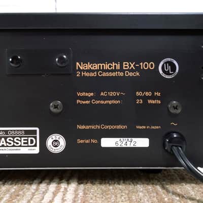 1986 Nakamichi BX-100 Stereo Cassette Deck New Belts & Serviced 03-03-2025 Excellent Condition #472 image 8