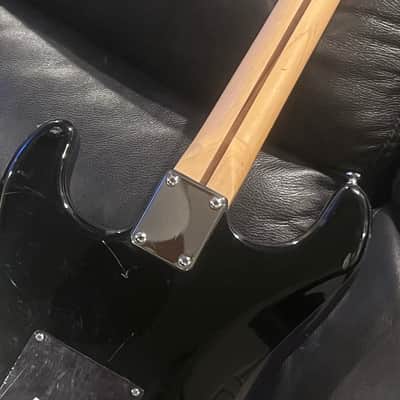 2008 Fender Squire Strat Black and Wrapped image 8