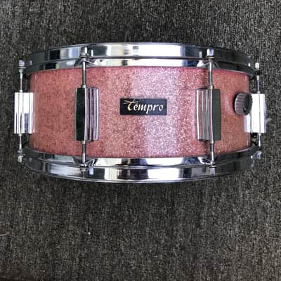 Tempro Pearl stencil drum set 1970's Pink sparkle image 5