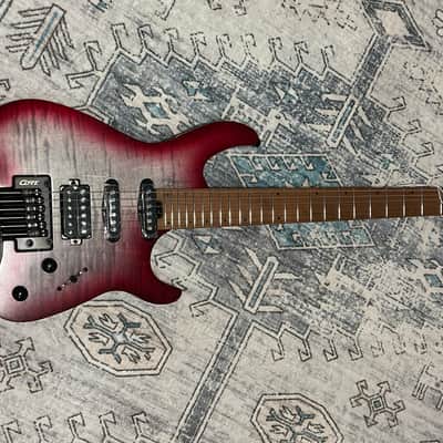 Cort SPACEG6TRSGLV Headless Space Okoume Body Roasted Maple & Walnut 5-ply Laminated Neck 6-String Electric Guitar w/Gig Bag image 3