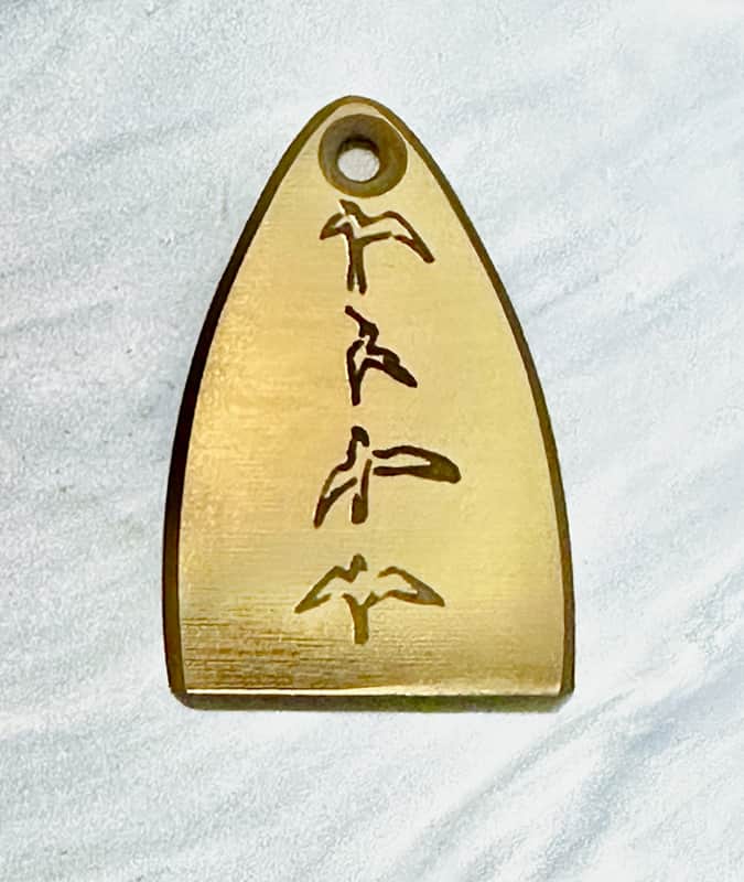 Forbidden Engravings PRS SE Custom Truss Rod Cover - Birds Brushed Gold image 1