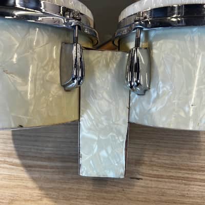 Slingerland Radio King Bongos 1940s in White Pearl image 4