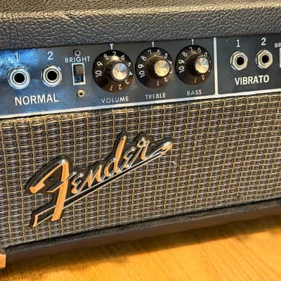Fender Showman 2-Channel 85-Watt Guitar Amp Head 1965 - Blackface image 2