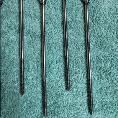 Ludwig Set of 8 Vintage Bass Drum T Tension Rods - 6 1/8” ( 6 13/16” Tip to Tip) 70s - Chrome image 8