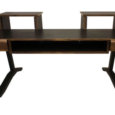 Sound Construction Supply SCS Keyboard 61 Studio Desk Black/Walnut image 1