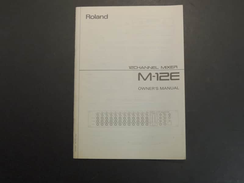Roland M-12E Owner's Manual [Three Wave Music] image 1